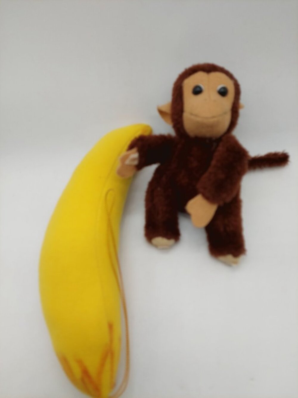Cuddle Wit Plush Brown Monkey On Plush Banana Hanging Stuffed